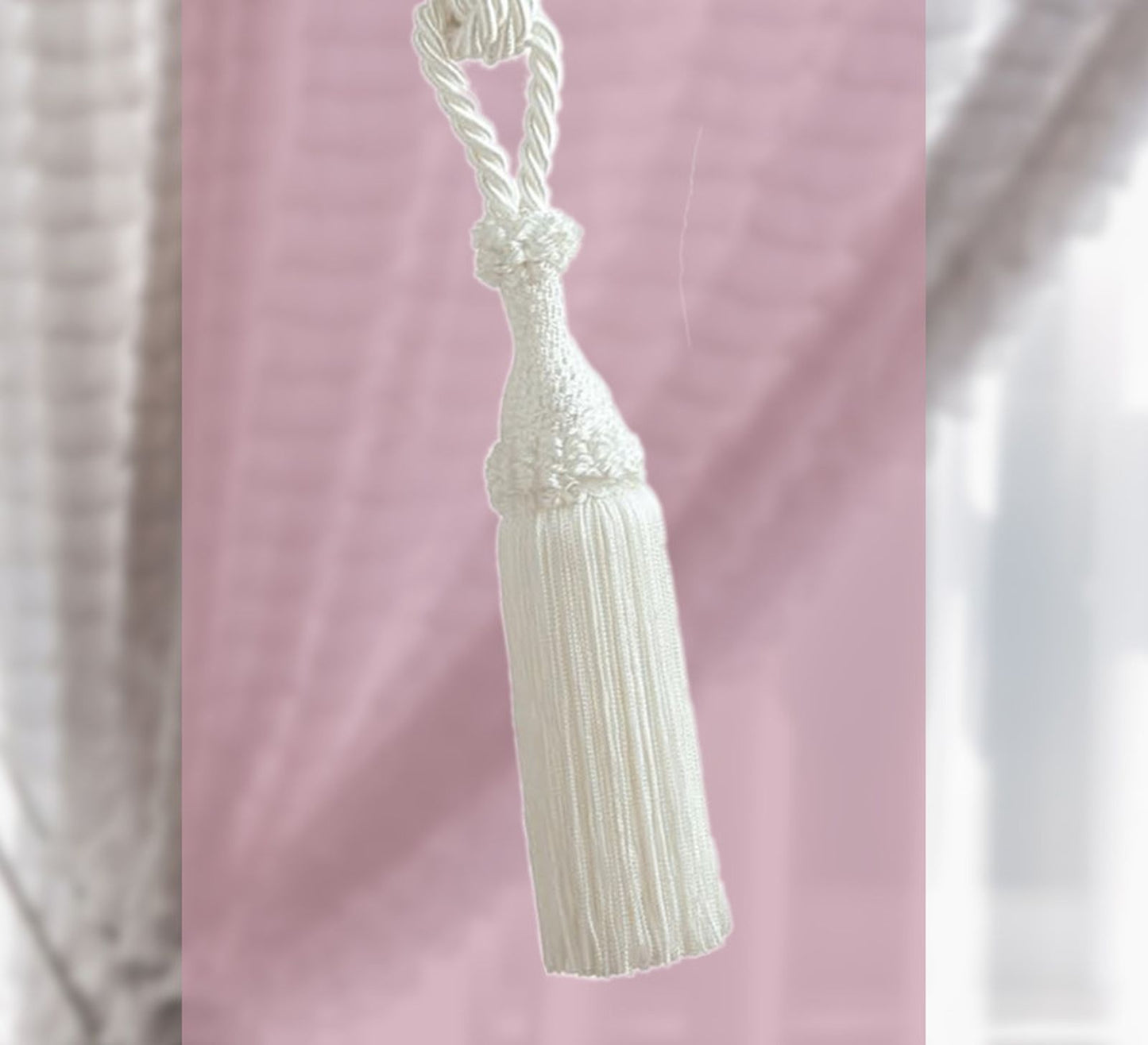 Embrasse per Tende con Nappa Grande 20cm - Bianco | Made in Firenze