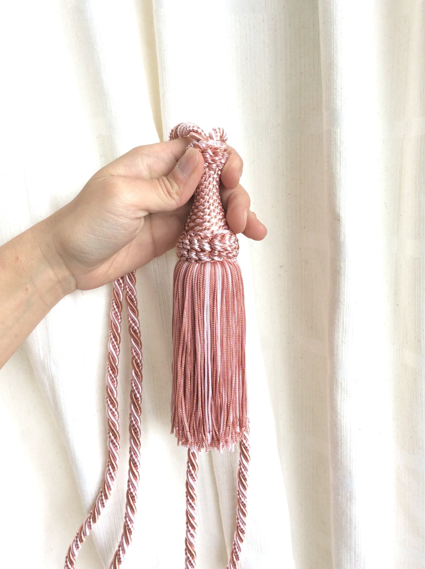 Embrasse per Tende con Nappa Grande 20cm - Rosa Antico | Made in Firenze