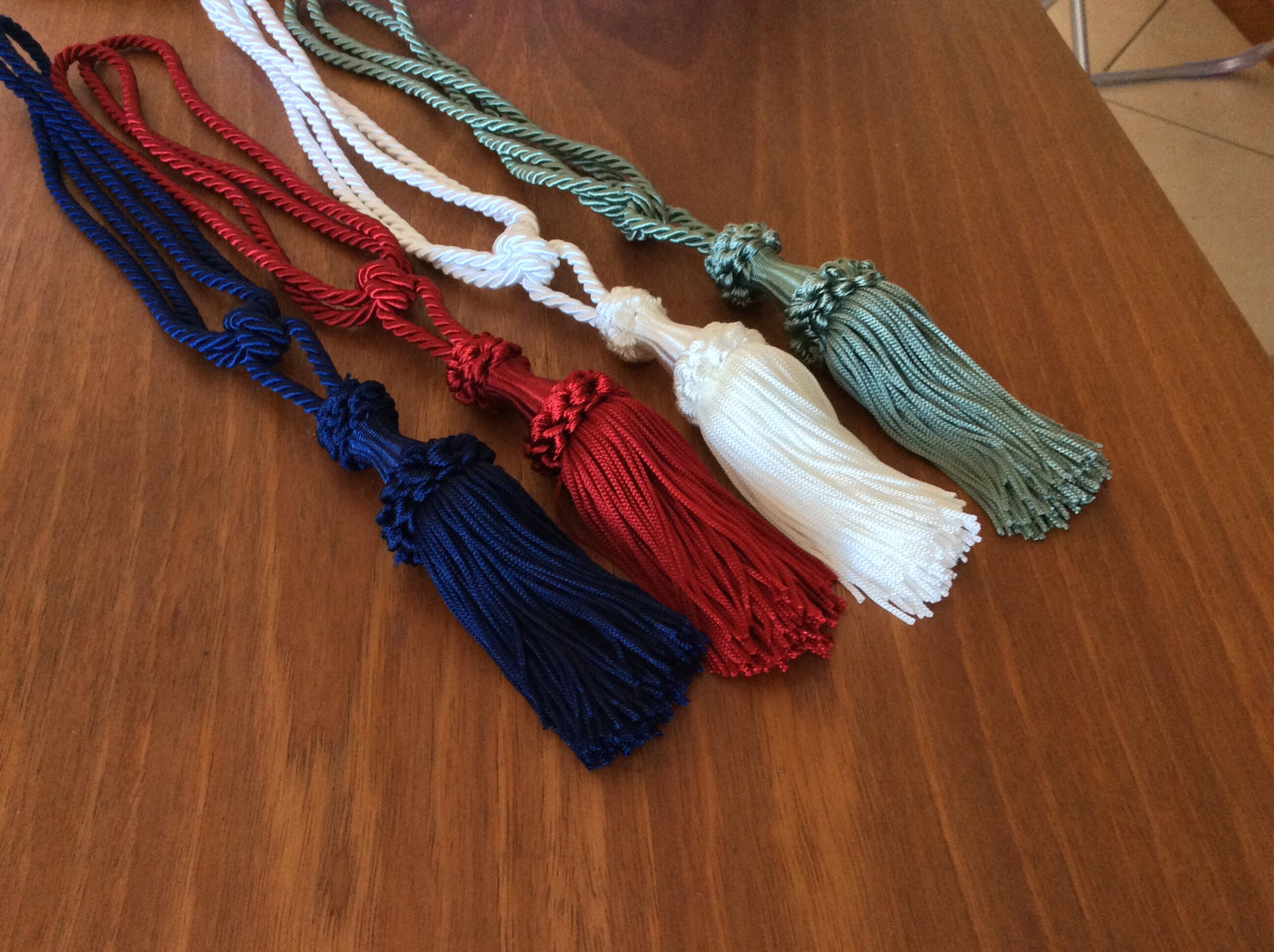 Embrasse per Tende con Nappa 12cm - Blu, Rosso, Bianco, Verde | Made in Firenze