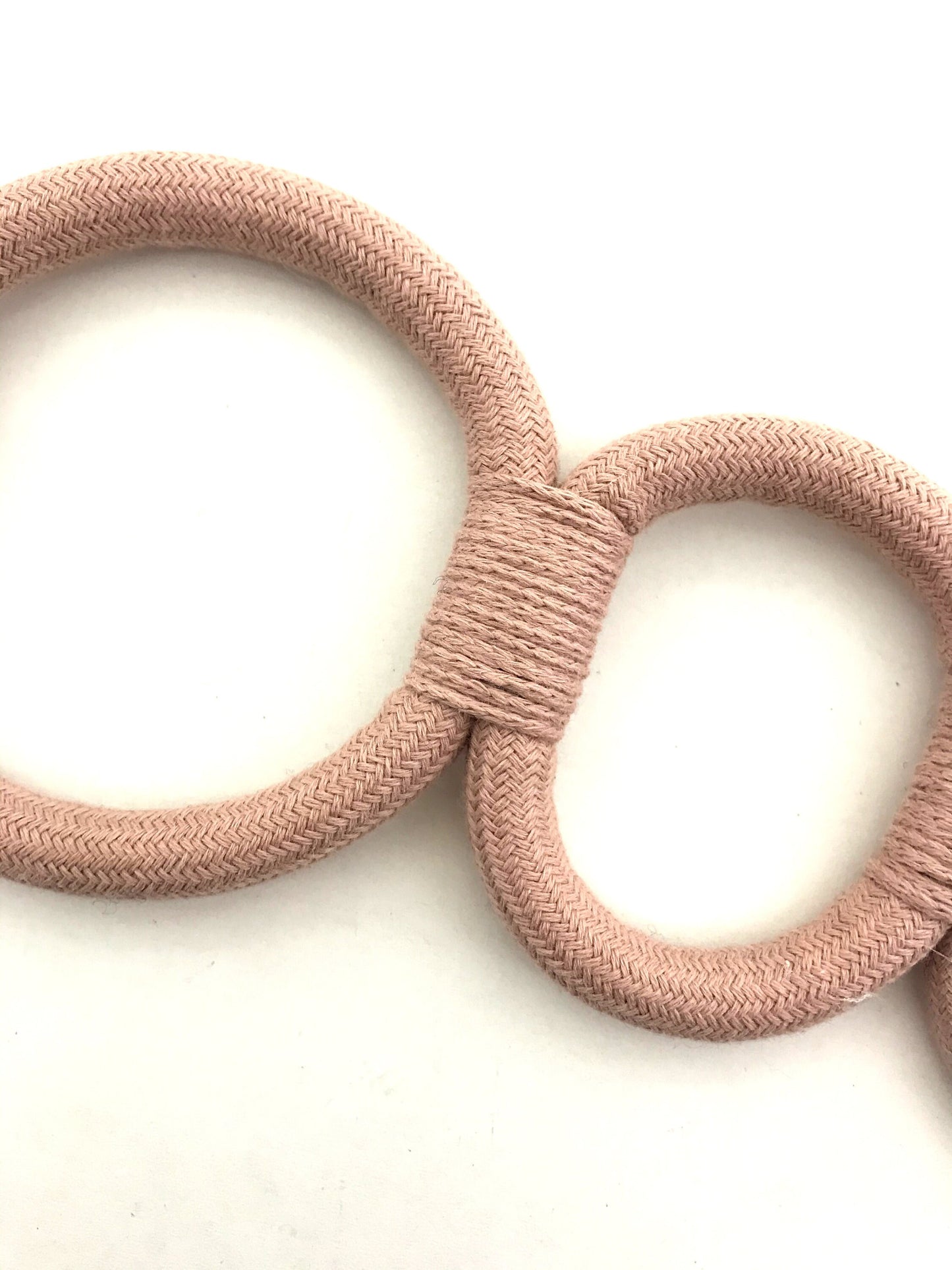 Pink three-ring tie-back, elegant decoration for curtains drapery drapes made in Italy