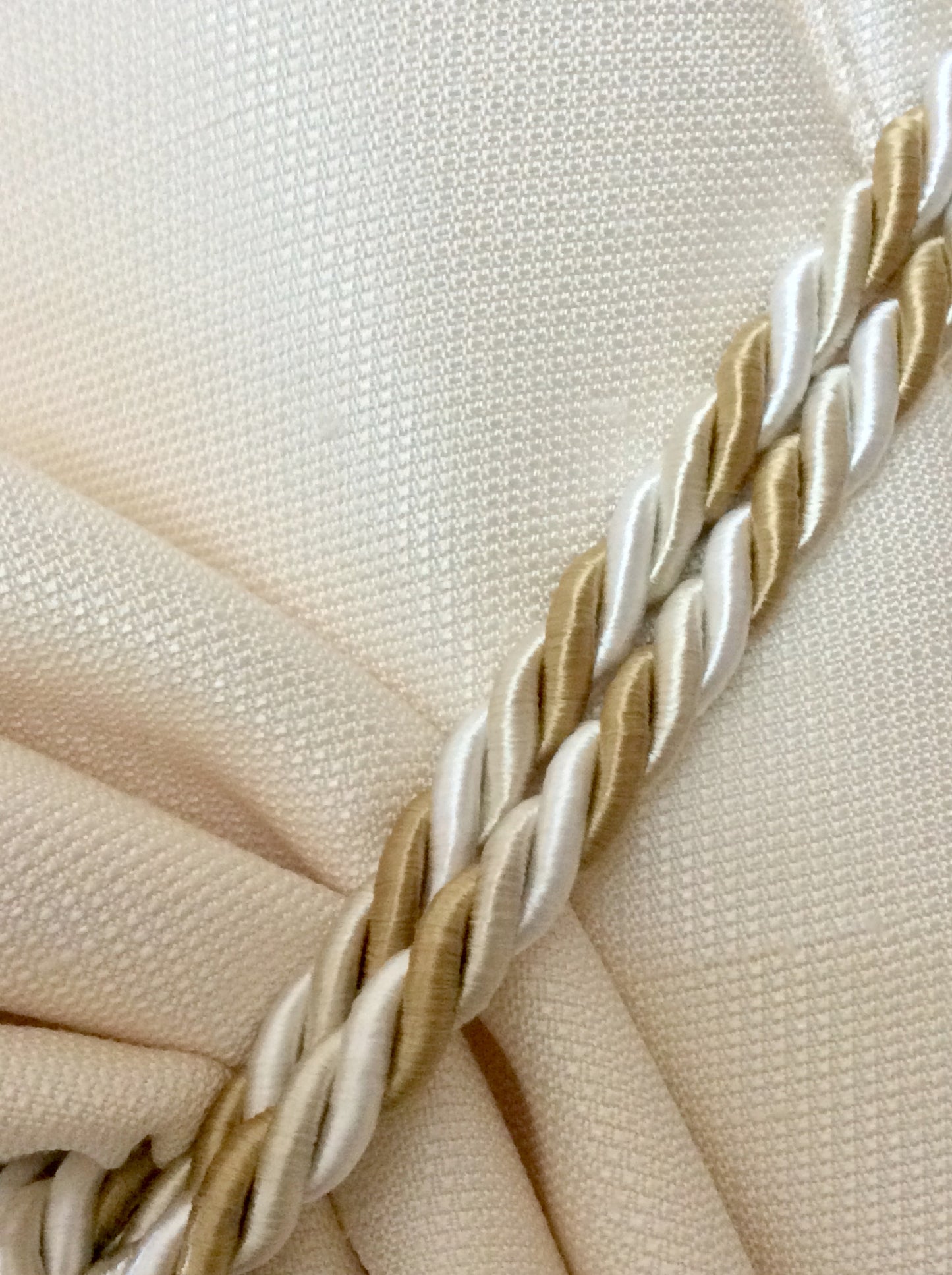 Embrasse per Tende con Nappa Grande 20cm - Oro e avorio | Made in Firenze