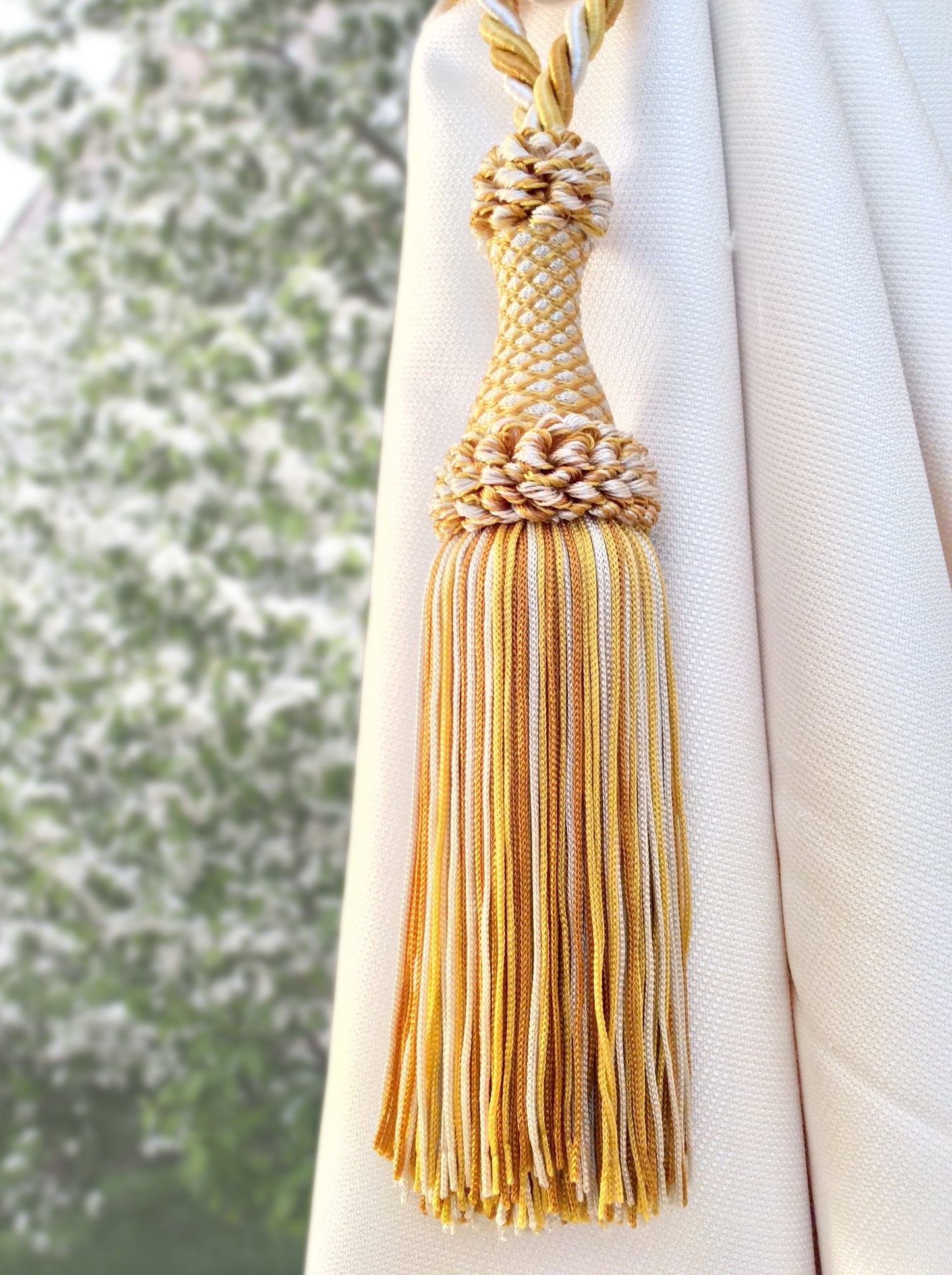 Embrasse per Tende con Nappa Grande 20cm - Oro, giallo e avorio | Made in Firenze (Copy)
