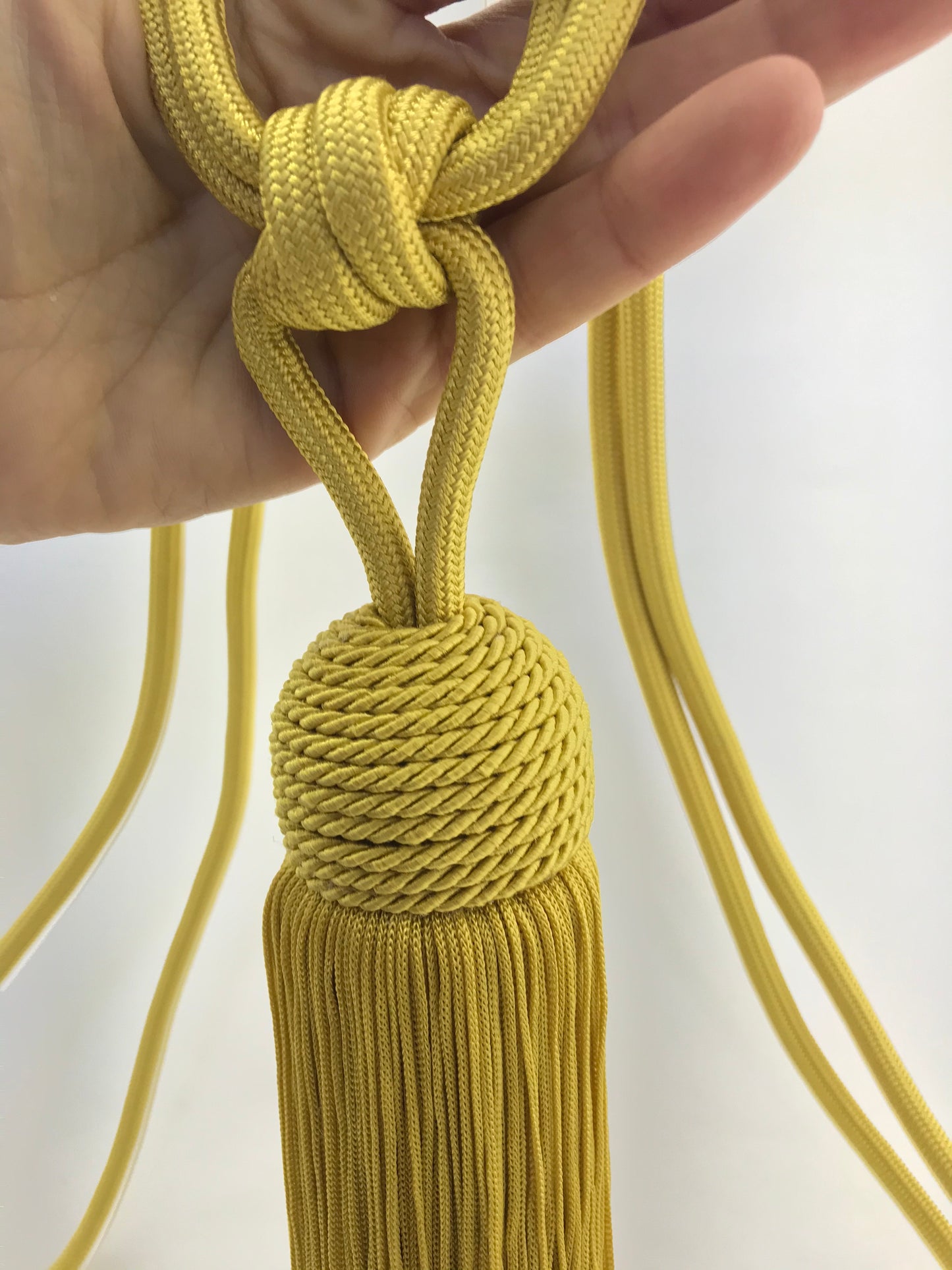 Embrasse per Tende con Nappa Grande 23cm - Giallo Oro | Made in Firenze
