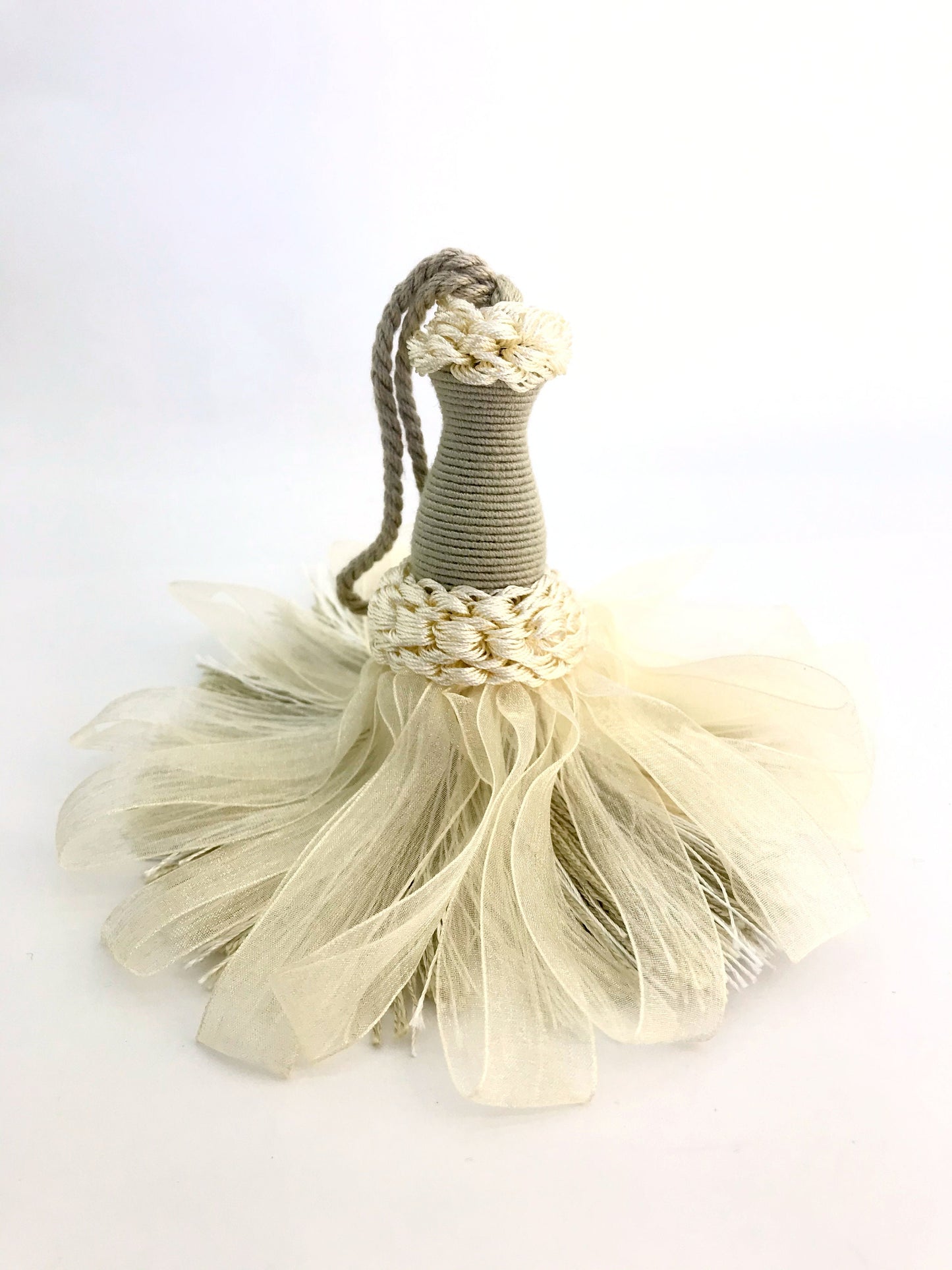 1 Nappa fiocco chiave vintage realizzato e fatto a mano in Italia decorazione arredamento mobili antichi tende drappeggi shabby chic regalo