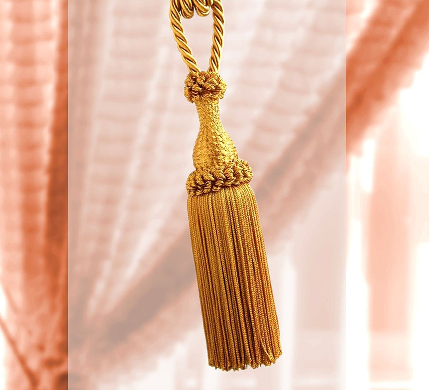 Embrasse per Tende con Nappa Grande 20cm - Oro Scuro | Made in Firenze