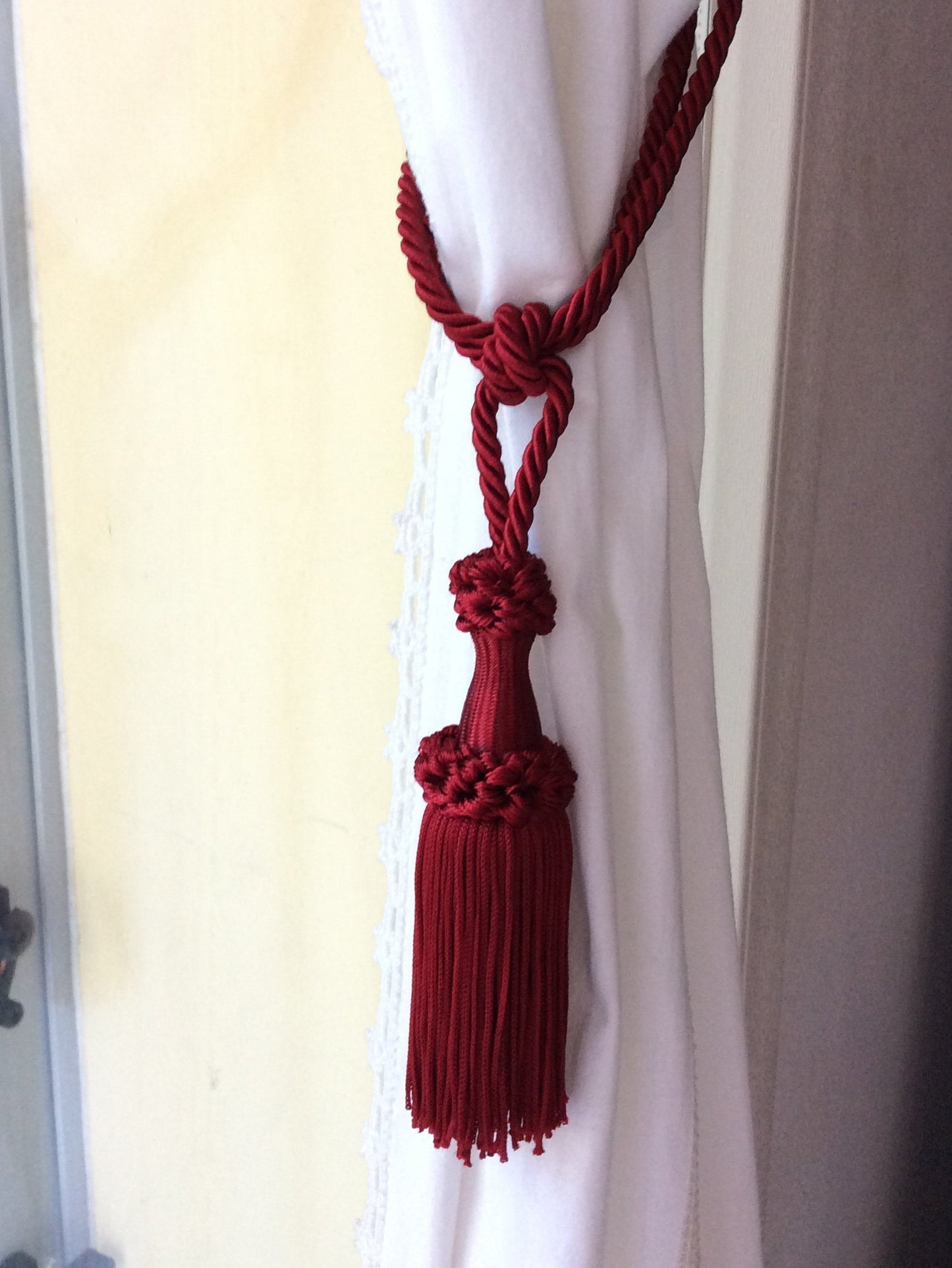 Embrasse per Tende con Nappa 12cm - Blu, Rosso, Bianco, Verde | Made in Firenze