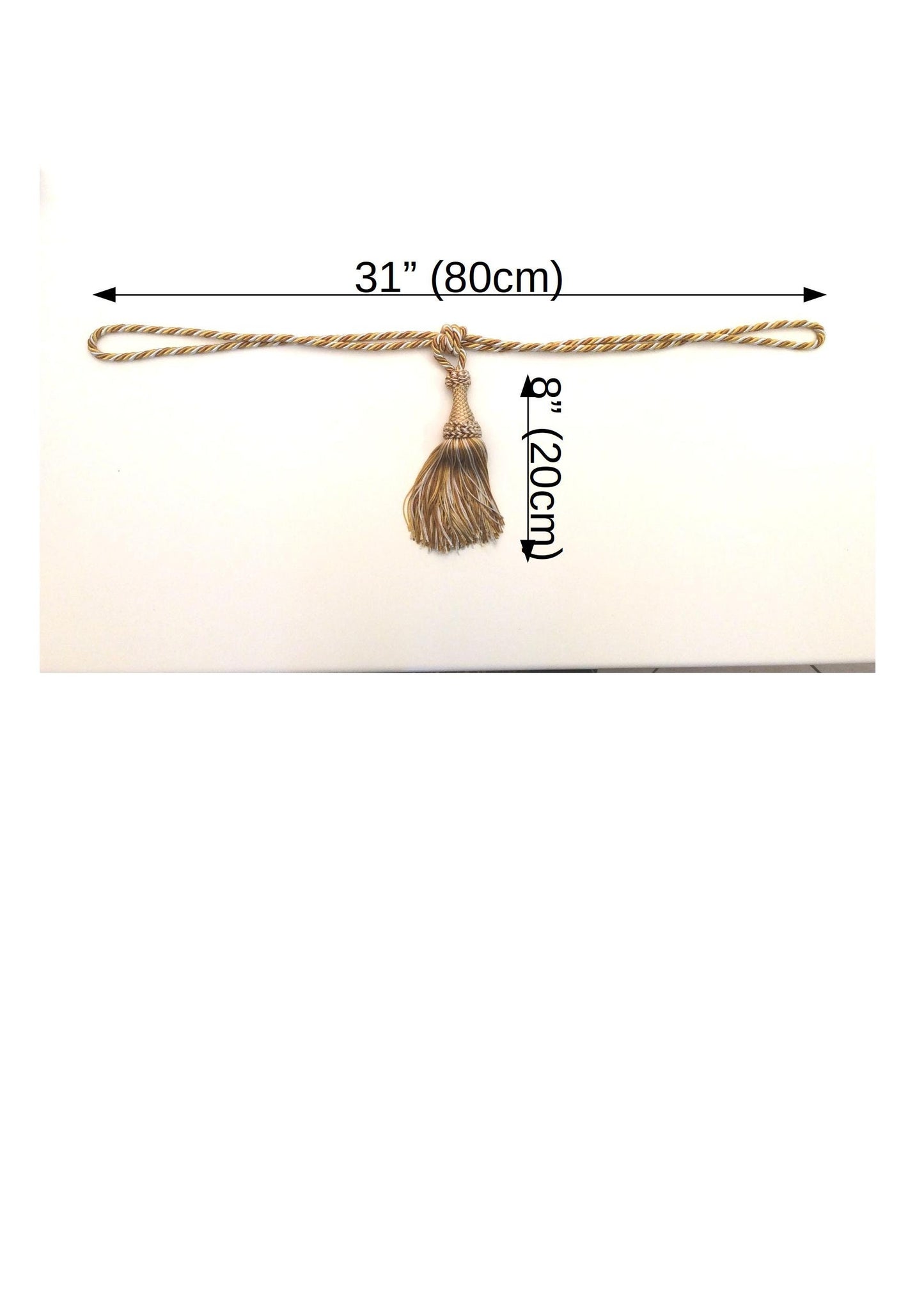 Embrasse per Tende con Nappa Grande 20cm - Oro, giallo e avorio | Made in Firenze (Copy)