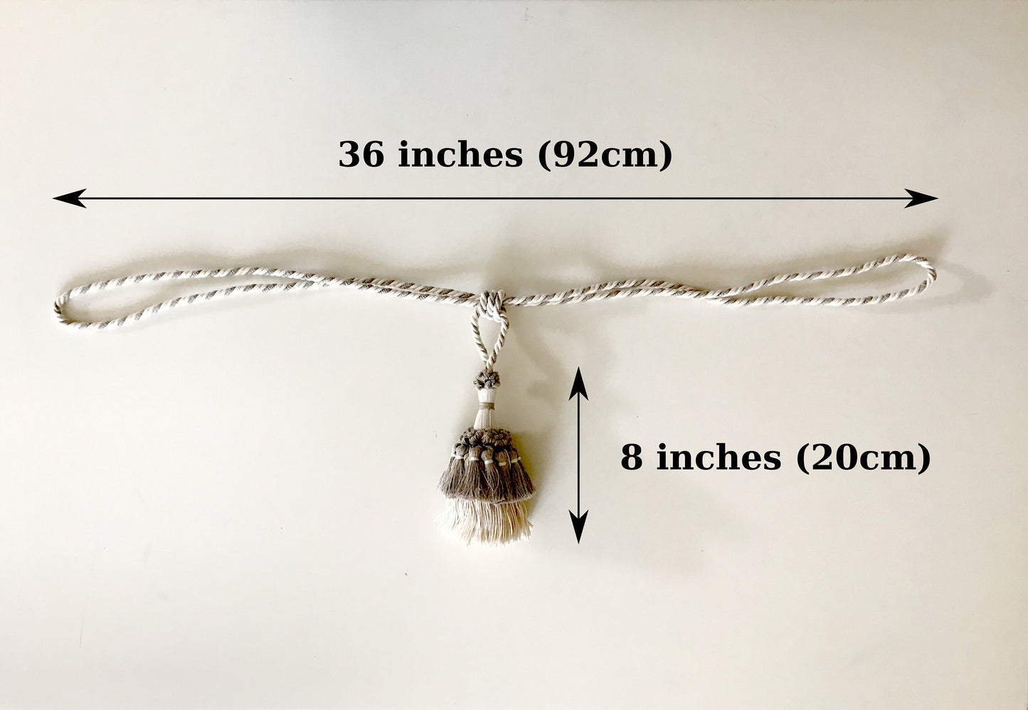 Superb large jute curtain tieback decoration for curtains drapery drape made in Italy