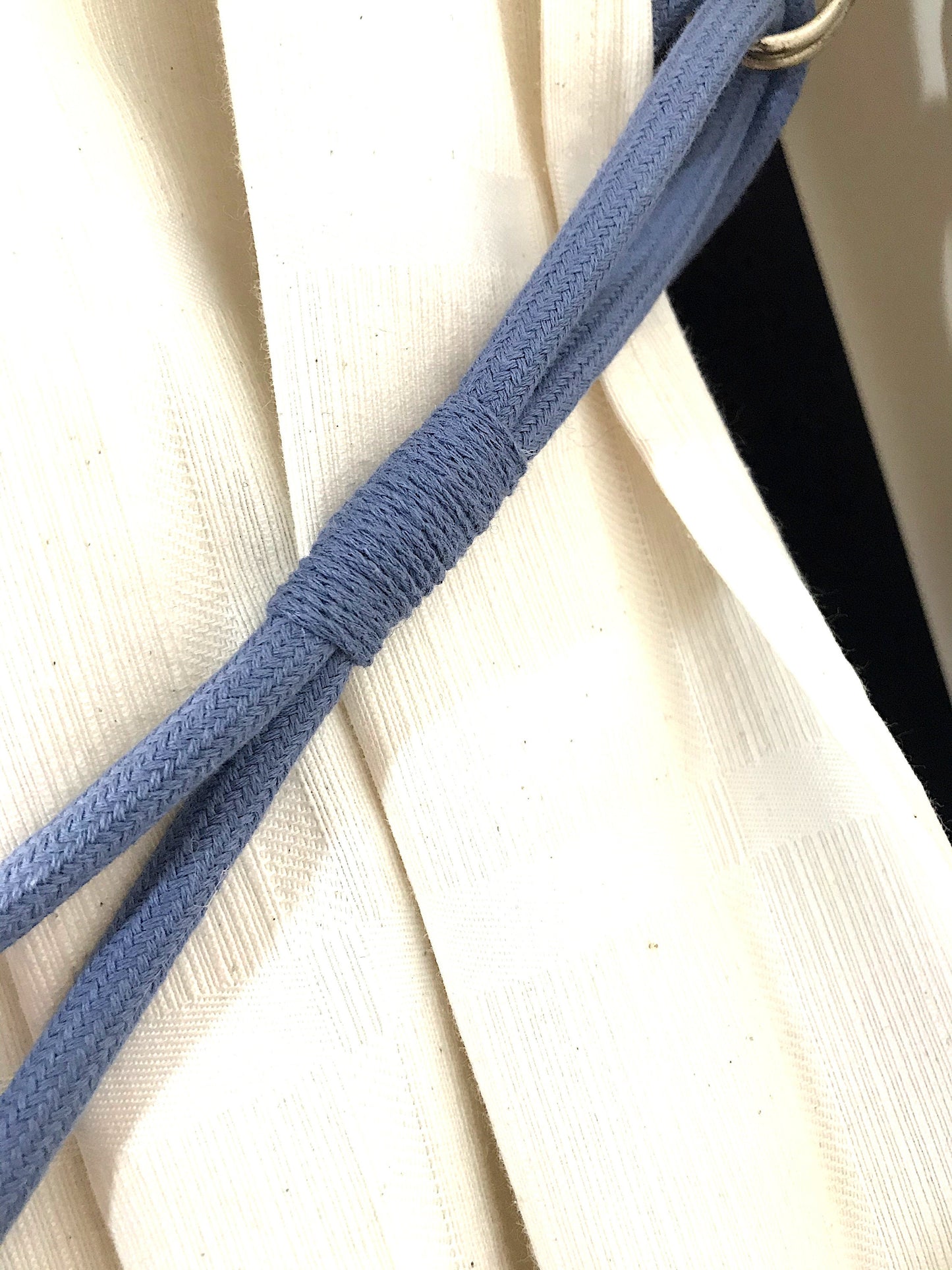 Light blue three-ring bracelet, elegant decoration for curtains drapes drapery made in Italy